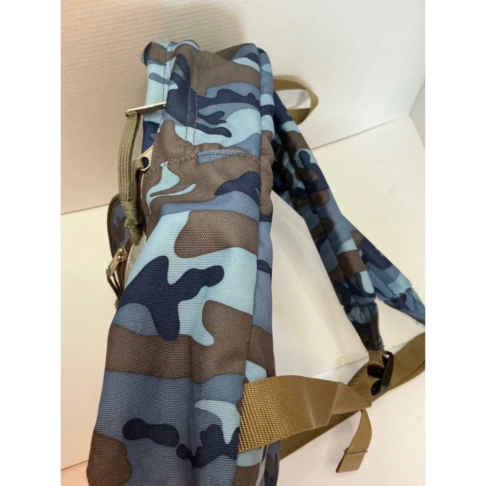 L.L. Bean Vintage Backpack‎ Blue Camo Reflective Strip One Size Gorpcore